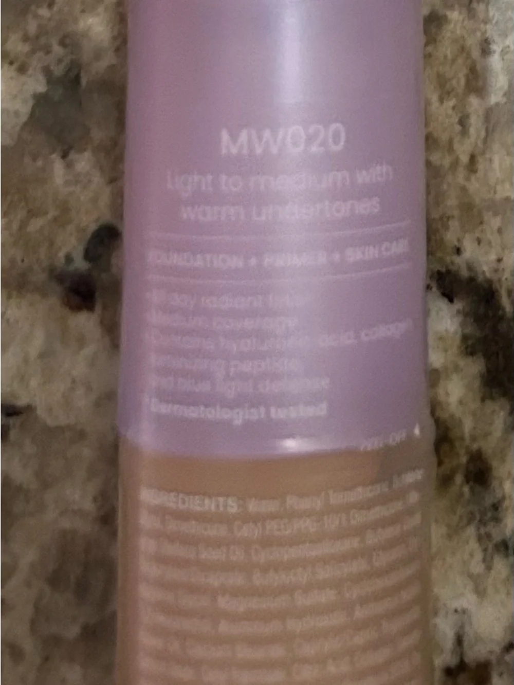 JOAH Crystal Glow Peptide-Infused Foundation - Light to Medium w Warm tones